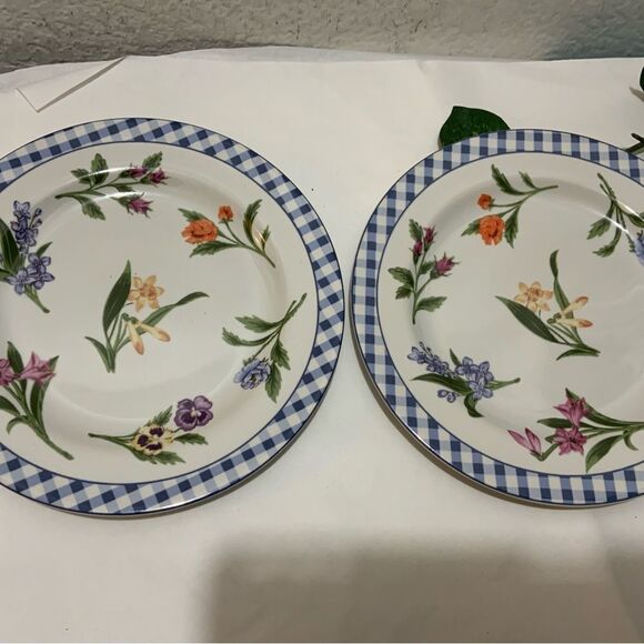 2 AMERICAN ATELIER ELIZABETH 5020 salad Plate 8 1/8” Granny Core Floral  A2 - Picture 3 of 6